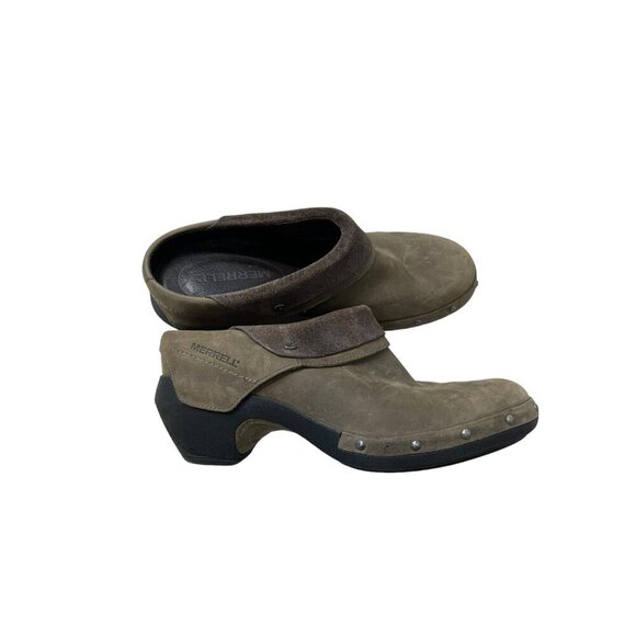 Merrell Drizzle Leather Mules Clogs Women's 8.5 Brown - Picture 1 of 10